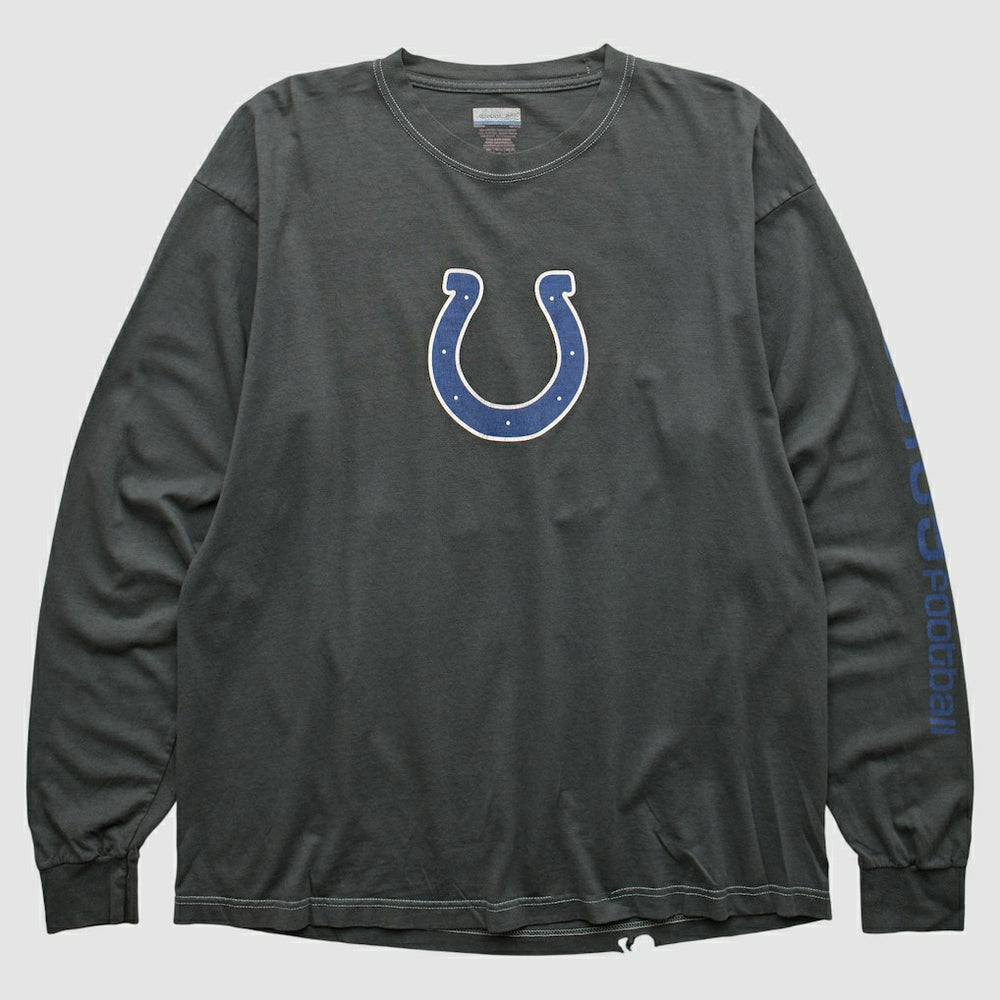 Indianapolis Colts Reebok 2000s Long Sleeve T-shirt Charcoal Vintage | Fanatics