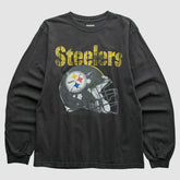 Pittsburgh Steelers Reebok 2010s Long Sleeve T-shirt Black Vintage | Fanatics