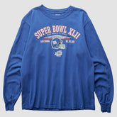 New York Giants Reebok 2008 Long Sleeve T-shirt Blue Vintage | Fanatics