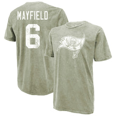 Baker Mayfield Tampa Bay Buccaneers Majestic Threads Mineral Wash Name & Number T-Shirt Moss Green | NFL