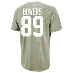 Brock Bowers Las Vegas Raiders Majestic Threads Mineral Wash Name & Number T-Shirt Moss Green | NFL