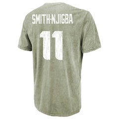 Jaxon Smith-Njigba Seattle Seahawks Majestic Threads Mineral Wash Name & Number T-Shirt Moss Green | NFL