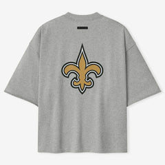 New Orleans Saints Fear of God x NFL Unisex 3/4-Sleeve T-Shirt Heather Gray | NFL