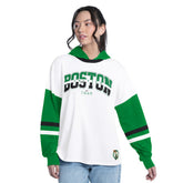 Boston Celtics G-III 4Her by Carl Banks Women's Key Player Oversized Hooded Long Sleeve T-Shirt White/Green - NBA
