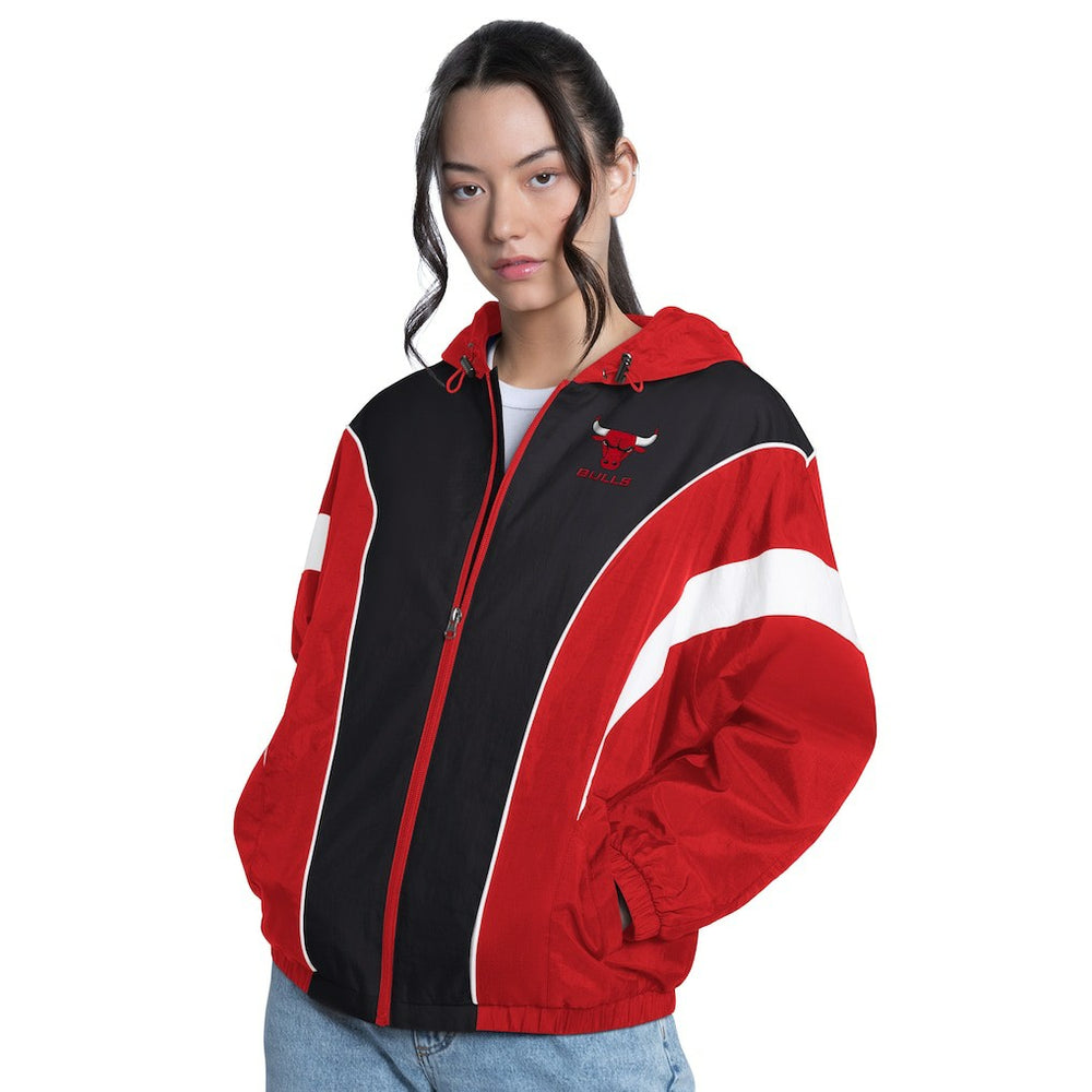 Chicago Bulls G-III 4Her by Carl Banks Women's Quarterback Lightweight Oversized Full-Zip Jacket Red/Black - NBA