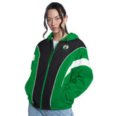 Boston Celtics G-III 4Her by Carl Banks Women's Quarterback Lightweight Oversized Full-Zip Jacket Green/Black - NBA