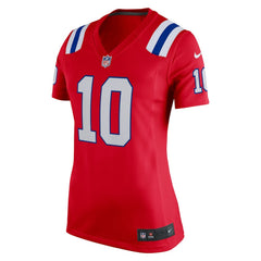 Drake Maye New England Patriots Women's Alternate Game Jersey Red | Nike for Sale