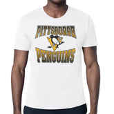 Pittsburgh Penguins Starter Comic Style Team Graphic T-Shirt - White - NHL