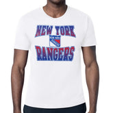 New York Rangers Starter Comic Style Team Graphic T-Shirt - White - NHL