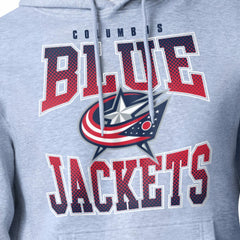 Columbus Blue Jackets Starter Comic Style Team Graphic Hoodie - Gray - NHL