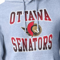 Ottawa Senators Starter Comic Style Team Graphic Hoodie - Gray - NHL