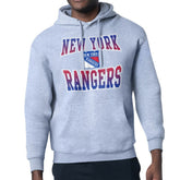 New York Rangers Starter Comic Style Team Graphic Hoodie - Gray - NHL