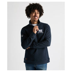 Charles River x New England Patriots Franconia Quilted Quarter-Zip Sweatshirt Navy | NFL