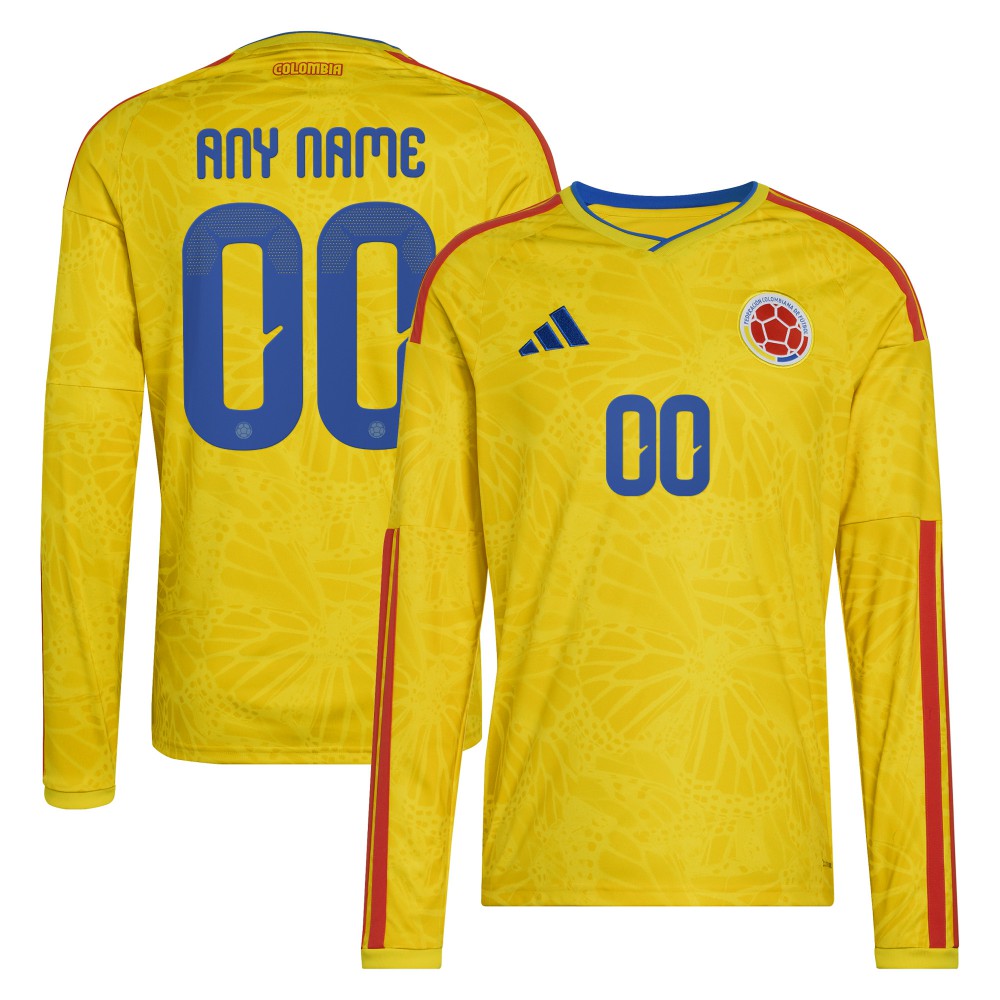 Colombia National Team FIFA x World Cup 2026 Home Replica Long Sleeve Custom Jersey Yellow | Adidas online