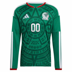 Mexico National Team 2026 Home Replica Long Sleeve Custom Jersey Green | Adidas cheap