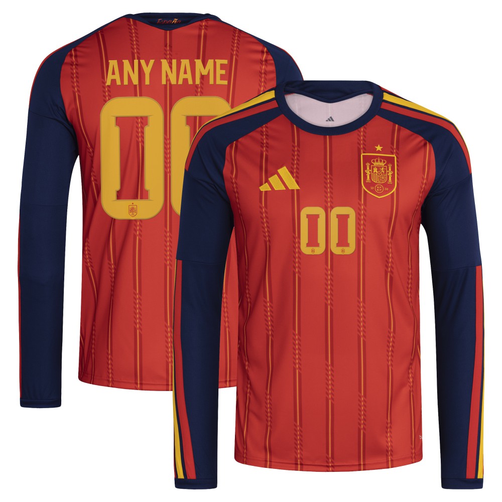 Spain National Team FIFA x World Cup 2026 Home Replica Long Sleeve Custom Jersey Red | Adidas Online