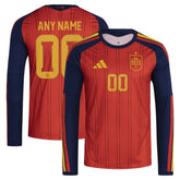 Spain National Team FIFA x World Cup 2026 Home Replica Long Sleeve Custom Jersey Red | Adidas Online