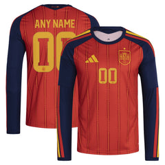Spain National Team FIFA x World Cup 2026 Home Replica Long Sleeve Custom Jersey Red | Adidas Online