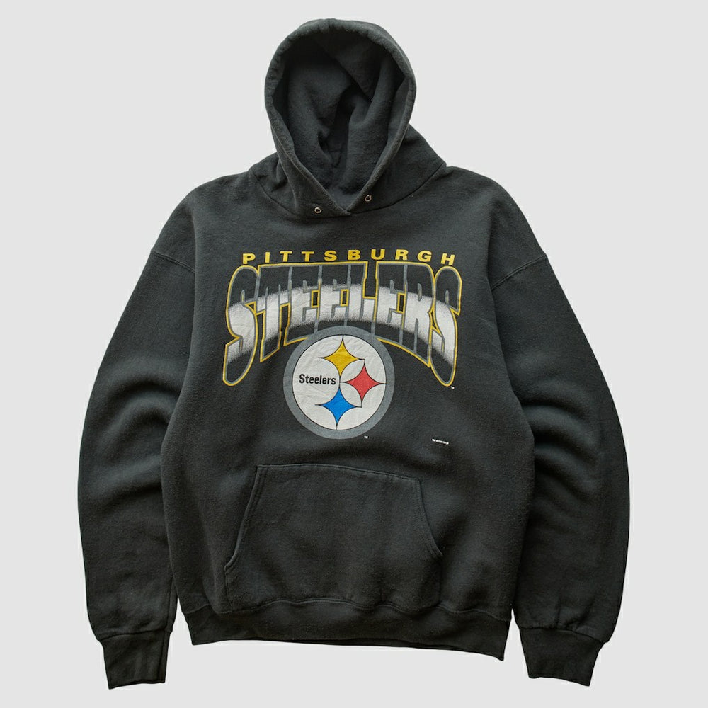 Pittsburgh Steelers 90s Hooded Pullover Sweatshirt Black Vintage | Fanatics