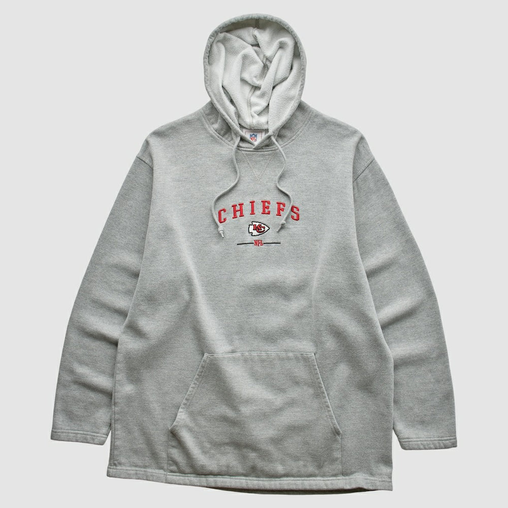 Kansas City Chiefs NFL 2000s Hooded Pullover Sweatshirt Heather Gray Vintage | Fanatics