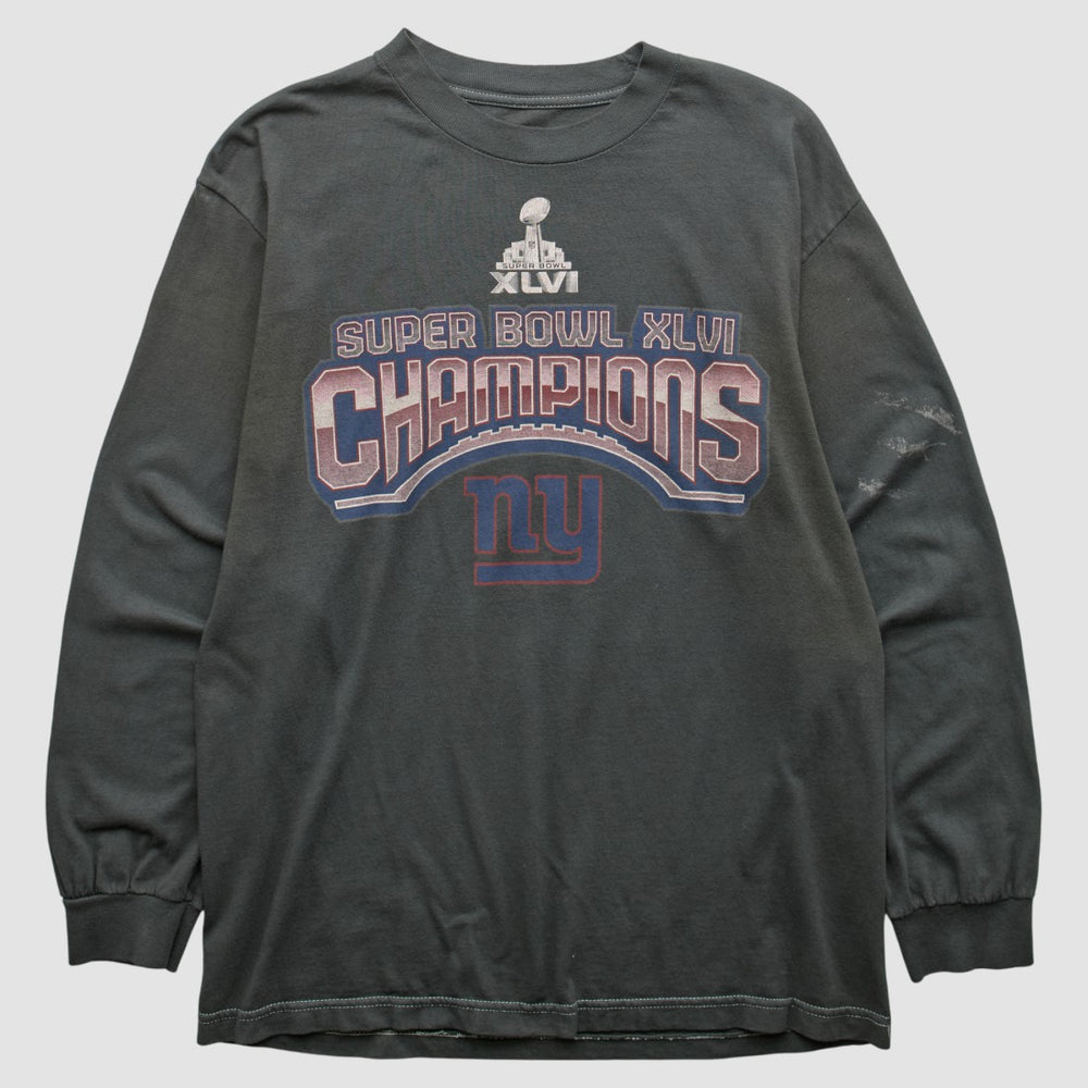 New York Giants 2012 Long Sleeve T-shirt Black Vintage | Fanatics