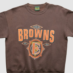 Cleveland Browns Home Team Advantage 90s Sweatshirt Brown Vintage | Fanatics