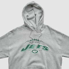 New York Jets NFL 2000s Hooded Pullover Sweatshirt Heather Gray Vintage | Fanatics