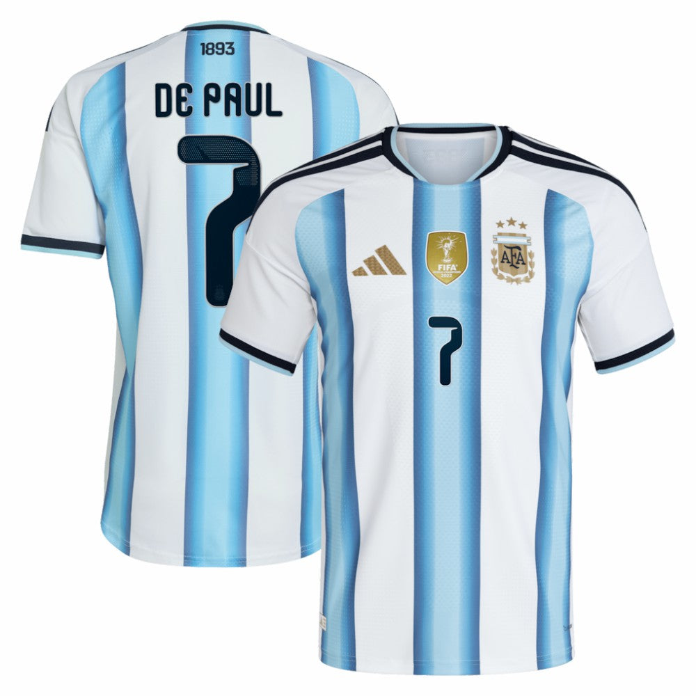 Rodrigo De Paul Argentina National Team 2026 Home Jersey White | Adidas Sale