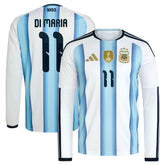 Angel Di Maria Argentina National Team 2026 Home Replica Long Sleeve Jersey White | Adidas cheap