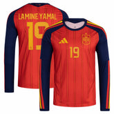 Lamine Yamal Spain National Team 2026 Home Replica Long Sleeve Jersey Red | Adidas Online