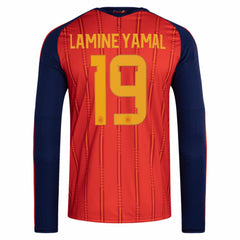 Lamine Yamal Spain National Team 2026 Home Replica Long Sleeve Jersey Red | Adidas Online