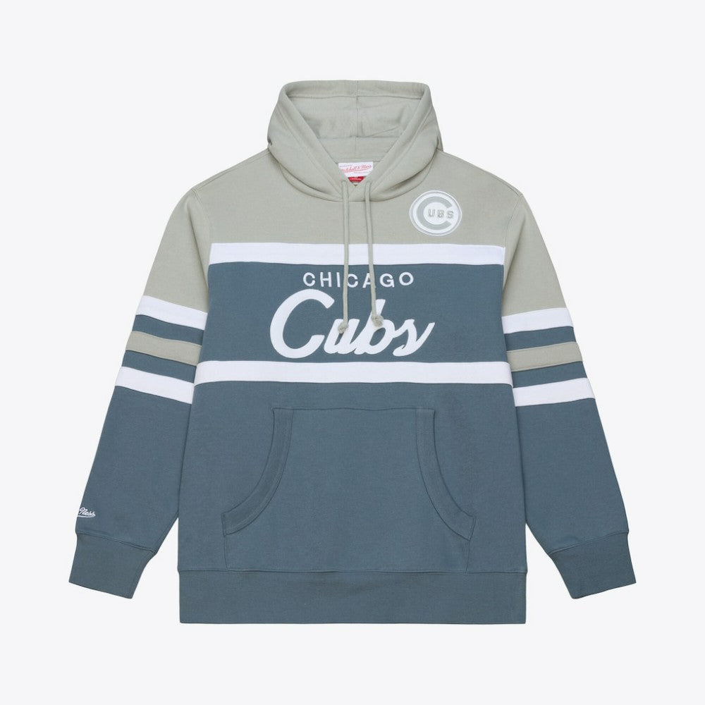 Chicago Cubs Mitchell & Ness Cooperstown Collection Thunderstorm Head Coach Hoodie - MLB
