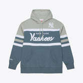 New York Yankees Mitchell & Ness Cooperstown Collection Thunderstorm Head Coach Hoodie - MLB