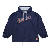 San Diego Padres Mitchell & Ness Full-Snap Hooded Coaches Jacket - MLB