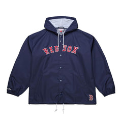 Boston Red Sox Mitchell & Ness Full-Snap Hooded Coaches Jacket - MLB