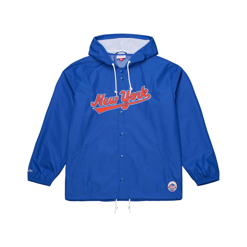 New York Mets Mitchell & Ness Full-Snap Hooded Coaches Jacket - MLB