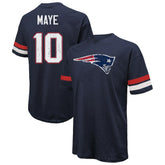 Drake Maye New England Patriots Majestic Threads Oversized T-Shirt Navy | NFL