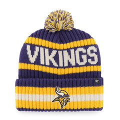 Minnesota Vikings '47 Bering Cuffed Knit Hat with Pom Purple | 47 brand