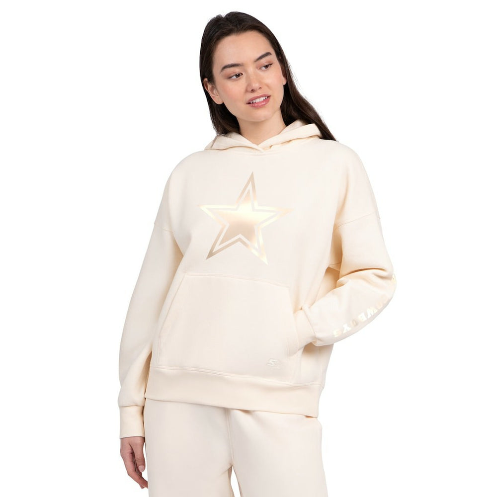 Dallas Cowboys Starter Women's Pastels Relaxed Travel Hoodie Cream | NFL