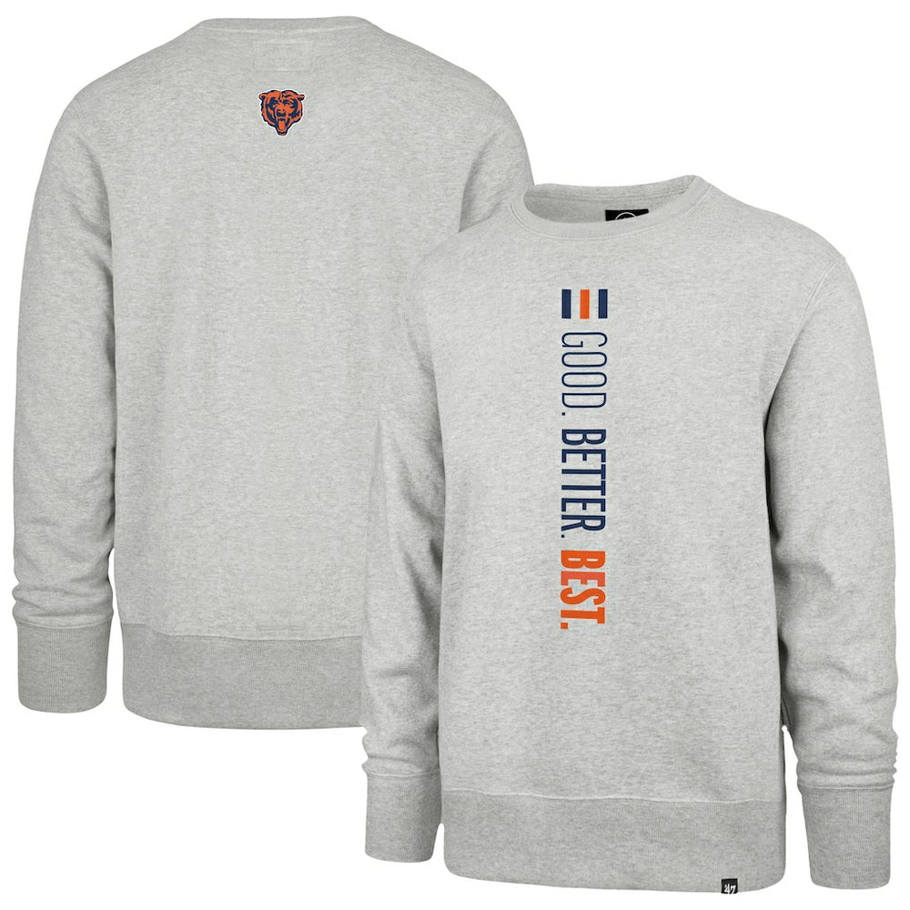 Chicago Bears '47 Good. Better. Best. Franklin Sweatshirt Heather Gray | 47 brand