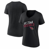 Arizona Cardinals Women's Hustle V-Neck T-Shirt Black | NFL