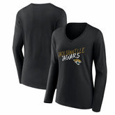 Jacksonville Jaguars Women's Hustle Long Sleeve V-Neck T-Shirt Black | NFL