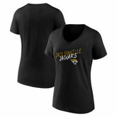 Jacksonville Jaguars Women's Hustle V-Neck T-Shirt Black | NFL