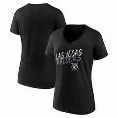 Las Vegas Raiders Women's Hustle V-Neck T-Shirt Black | NFL