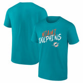 Miami Dolphins Hustle T-Shirt Aqua | NFL