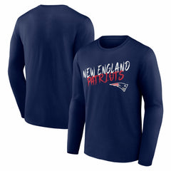 New England Patriots Hustle Long Sleeve T-Shirt Navy | NFL