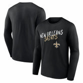 New Orleans Saints Hustle Long Sleeve T-Shirt Black | NFL
