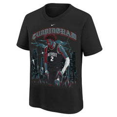 Cade Cunningham Detroit Pistons Youth City Edition Player T-Shirt Black - NBA