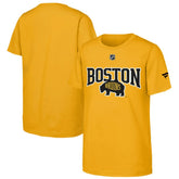 Boston Bruins Fanatics Youth 2026 NHL Stadium Series Authentic Locker Room T-Shirt - Gold - NHL