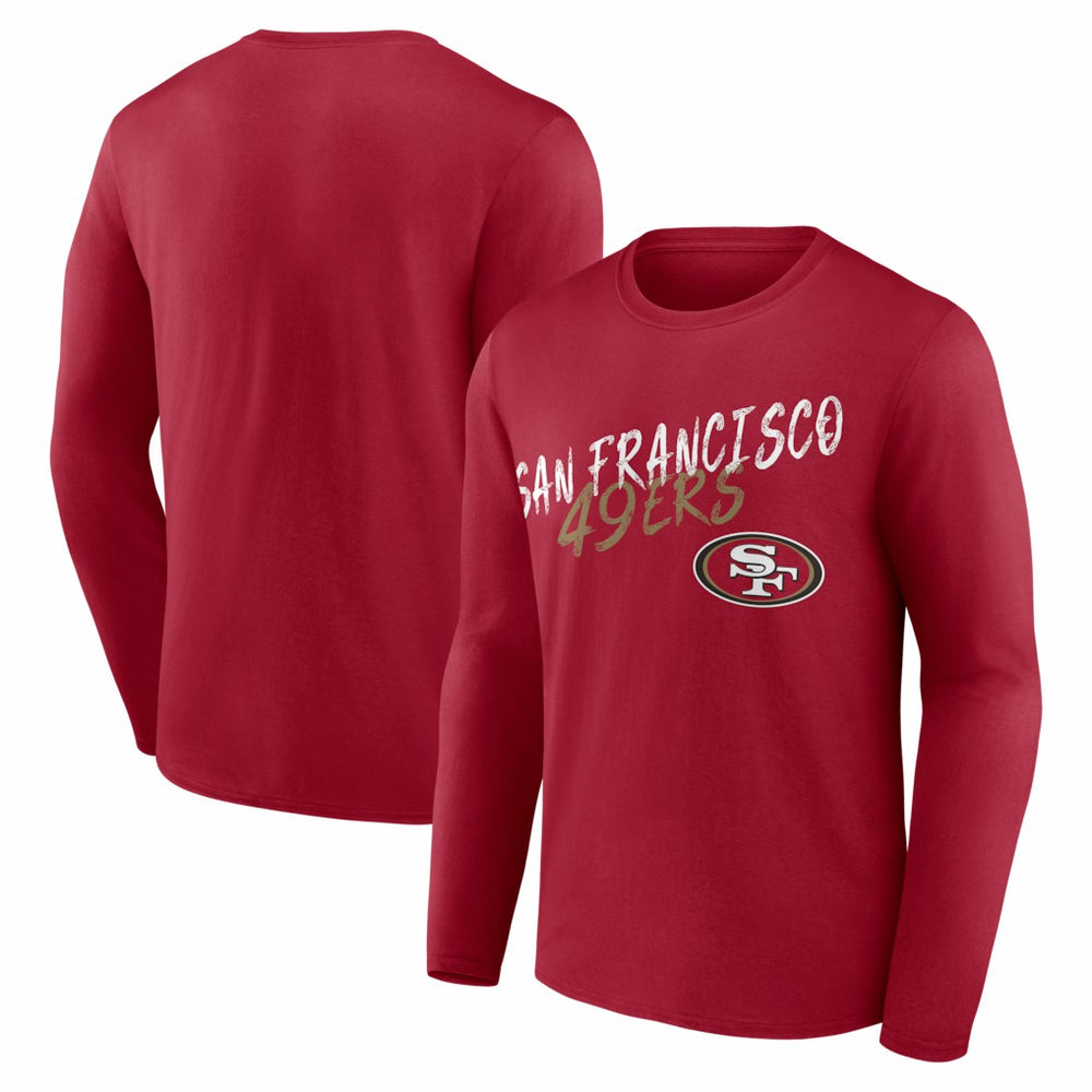 San Francisco 49ers Hustle Long Sleeve T-Shirt Scarlet | NFL